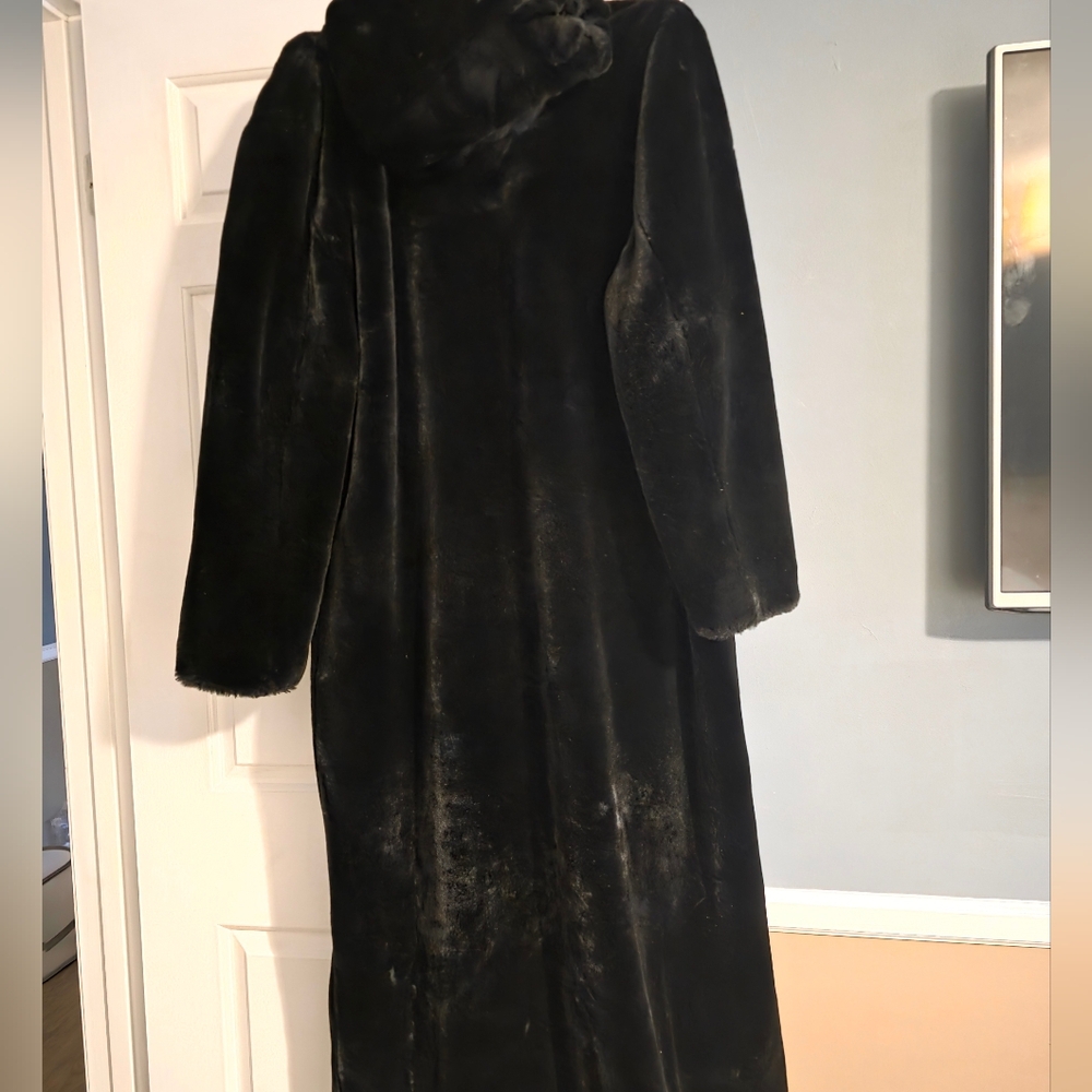 Marvin Richards Black Faux Fur Jacket - Picture 2 of 3